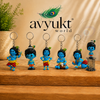 AVYUKT WORLD Krishna Keychains (set of 5) & Fun spring Combo