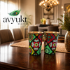 Avyukt Copper Glass (Meena Coated) (Set of 2) - Multi