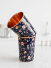 Avyukt Copper Glass (Meena Coated) (Set of 2) - Navy Blue