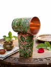 Avyukt Copper Glass (Meena Coated) (Set of 2) - Green