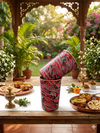Avyut Copper Glass (Meena Coated) (Set of 2) - Pink