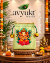 Avyukt Lotus Ganesh Potli Bag Pack of 3