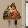 Avyukt Krishna Sleeping with Cow Wooden Printed Key Holder