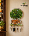 Avyukt Kamdhenu Kalpvruksh Wooden Key Holder