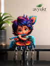 Krishna Wooden Printed Key Holder