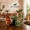 Avyukt Copper Glass (Meena Coated) (Set of 2) - Green