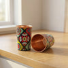 Avyukt Copper Glass (Meena Coated) (Set of 2) - Multi