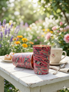 Avyut Copper Glass (Meena Coated) (Set of 2) - Pink