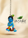 AVYUKT WORLD Krishna Keychains (set of 5) & Fun spring Combo